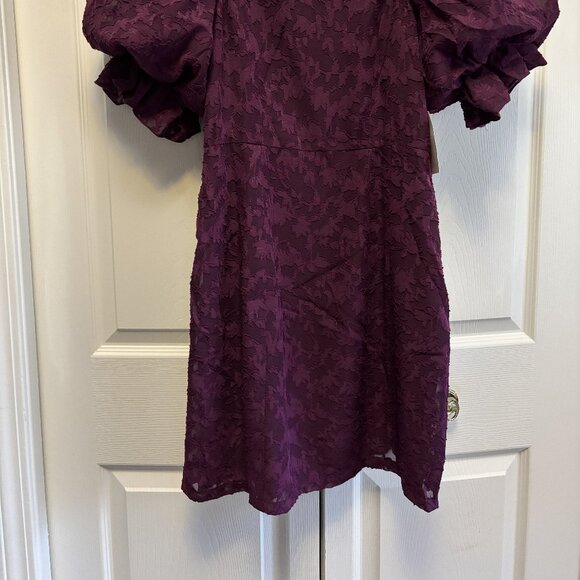 NWT, Women's Burgundy Lace Dress Size Medium. - Picture 5 of 5